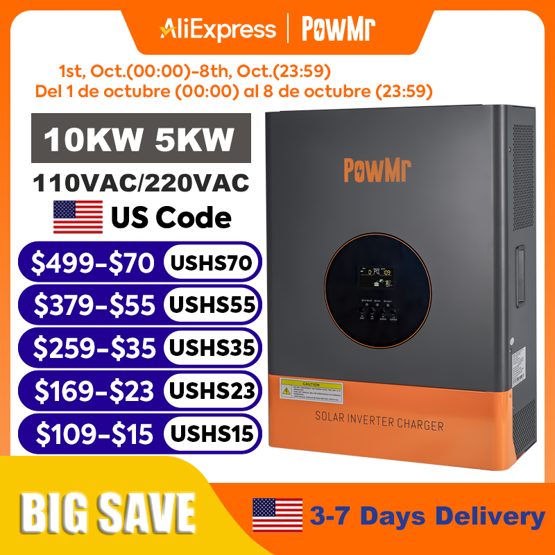 PowMr 10KW 5KW Split Phase Inv - Split Phase Inverter 10Kw 110V 220V review and price